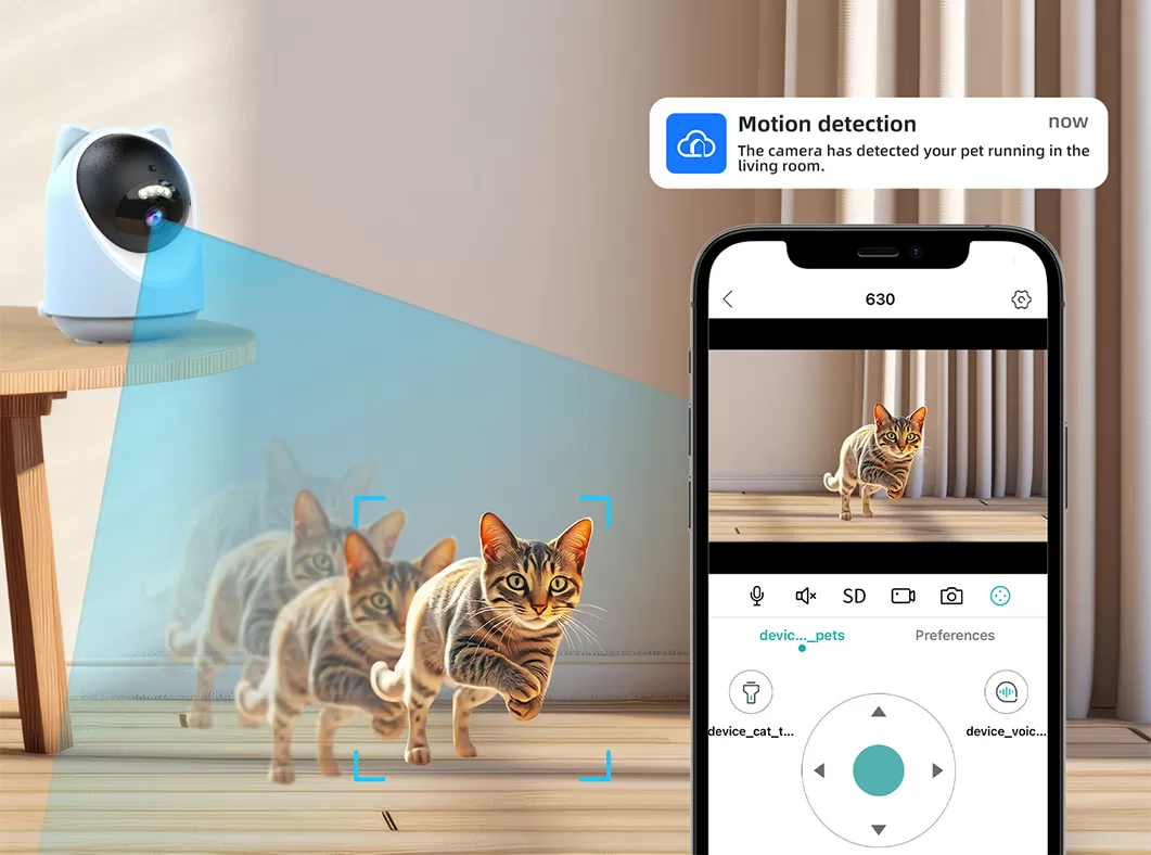 Pet Monitor with Red Dot Cat Teaser